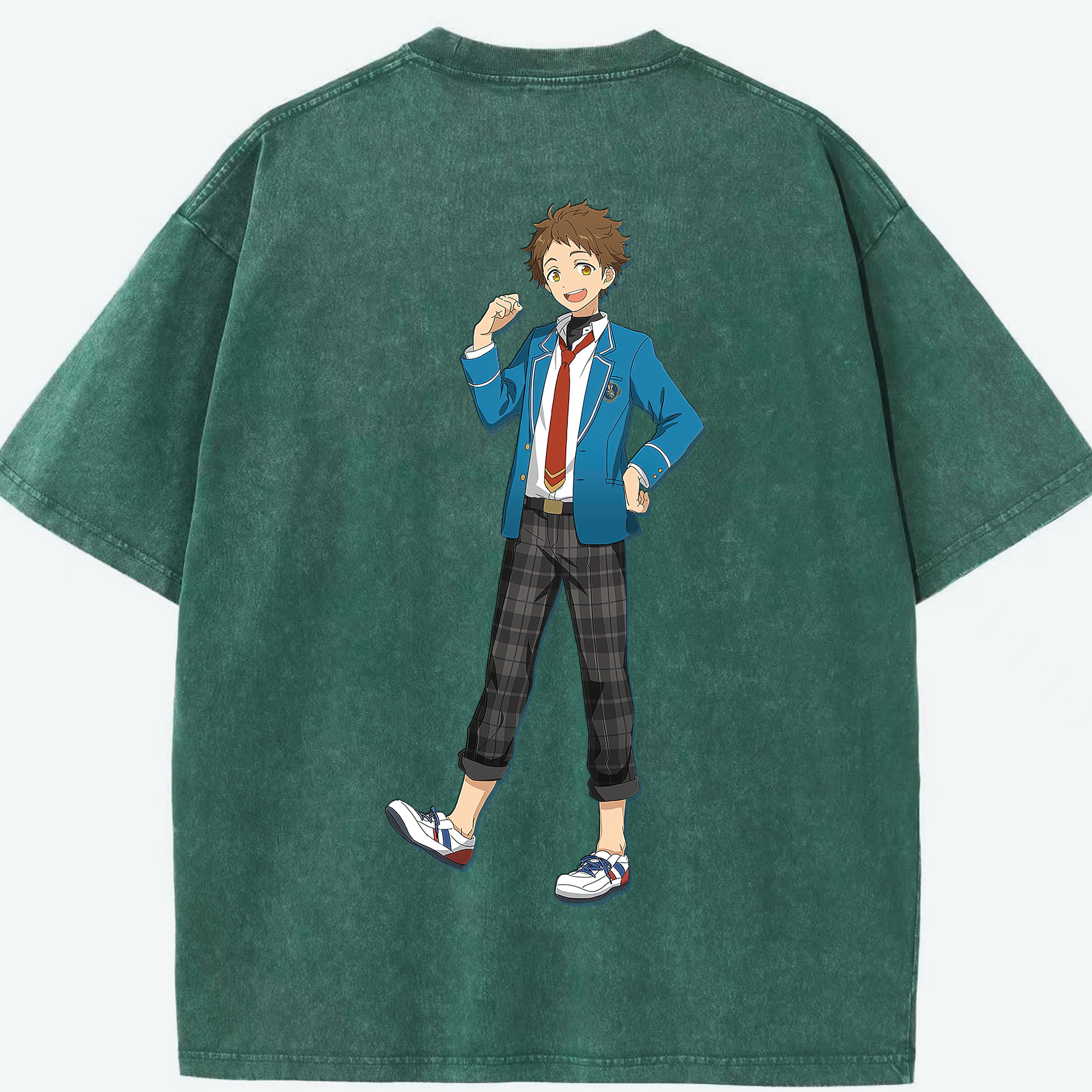 （画像用） あんさんぶるスターズ! Ensemble Stars 綿100% ヴィンテージ風 半袖Tシャツ（背面プリント）